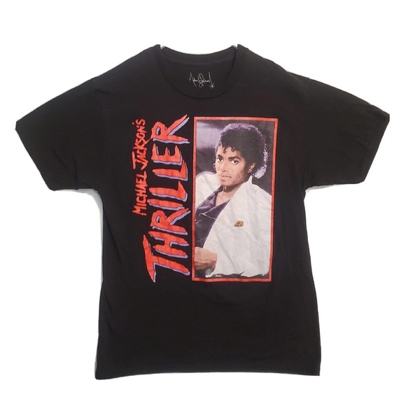 Official Michael Jackson Unisex T-Shirt Thriller Black M Medium - Picture 2 of 5